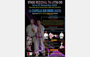 Stage de Taï Jitsu Do 26 et 27 novembre