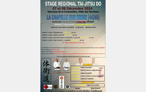 Stage Taï Jitsu Do La Chapelle sur Erdre 07 et 08 décembre 2024